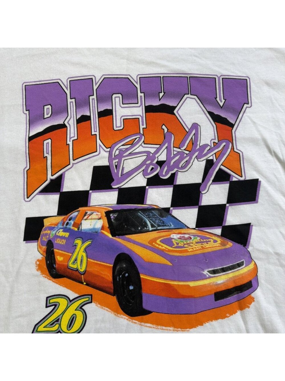 Talladega Nights Ballad of Ricky Bobby Tee Shirt Mens XL Tall XLT White